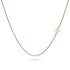 Bold Alphabet Letter Initial Charm Necklace in Rose Gold Tone
